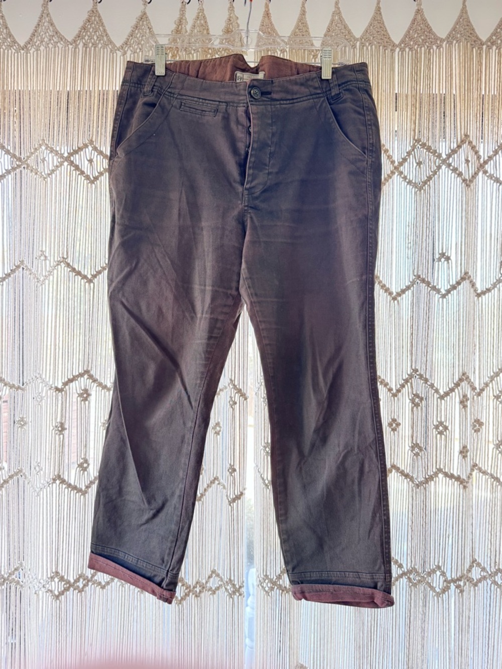Free People Green/Brown Trousers